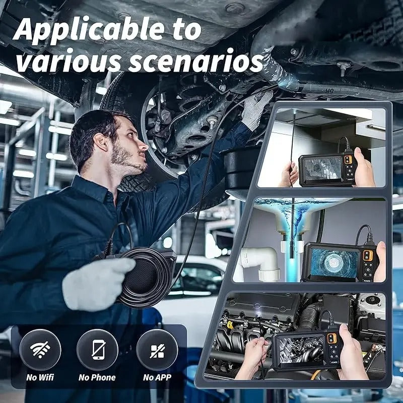 Endoscoop Inspectie Camera 1080p HD 4.3 Inch Scherm Verstelbare Lens