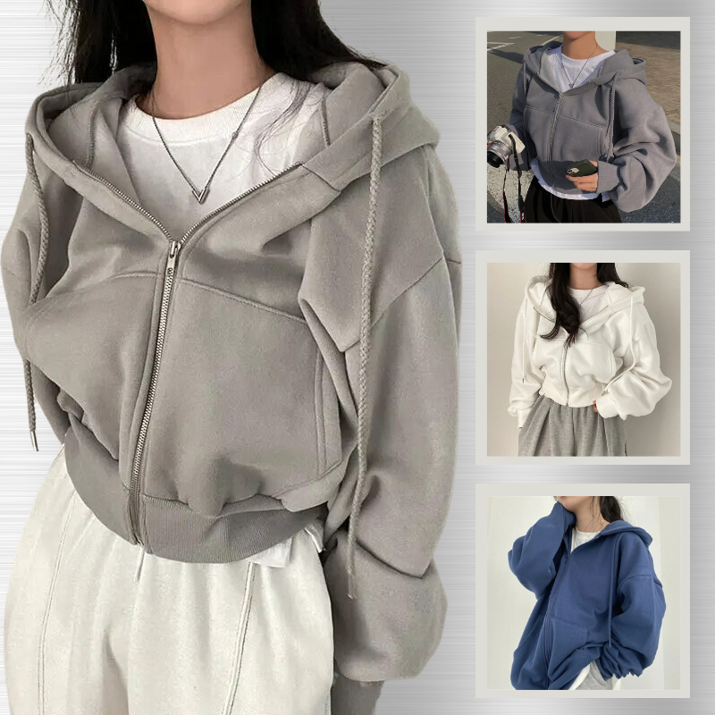 Oversized hoodie dames – Comfortabele hoodie met rits en trendy design