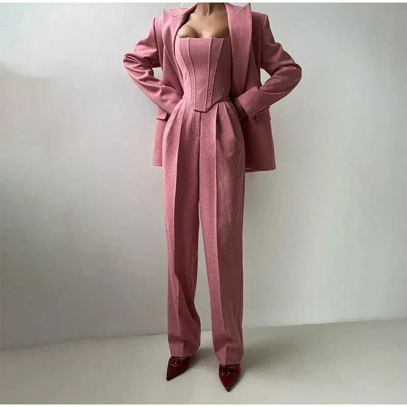 Hosenanzug Dames – Elegante Maatwerk Pasvorm & Luxueuze Stof voor Werk en Feest