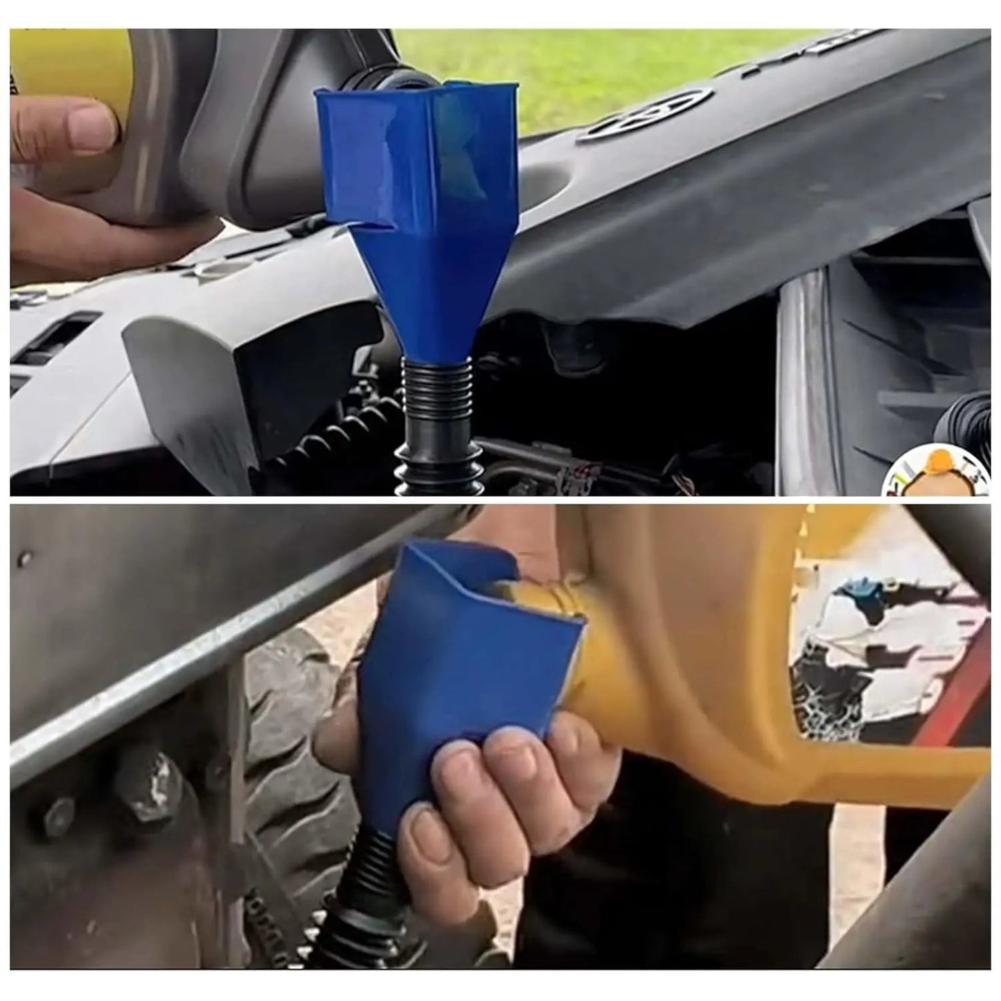 Flexibele trechter met brede opening en ingebouwd filter