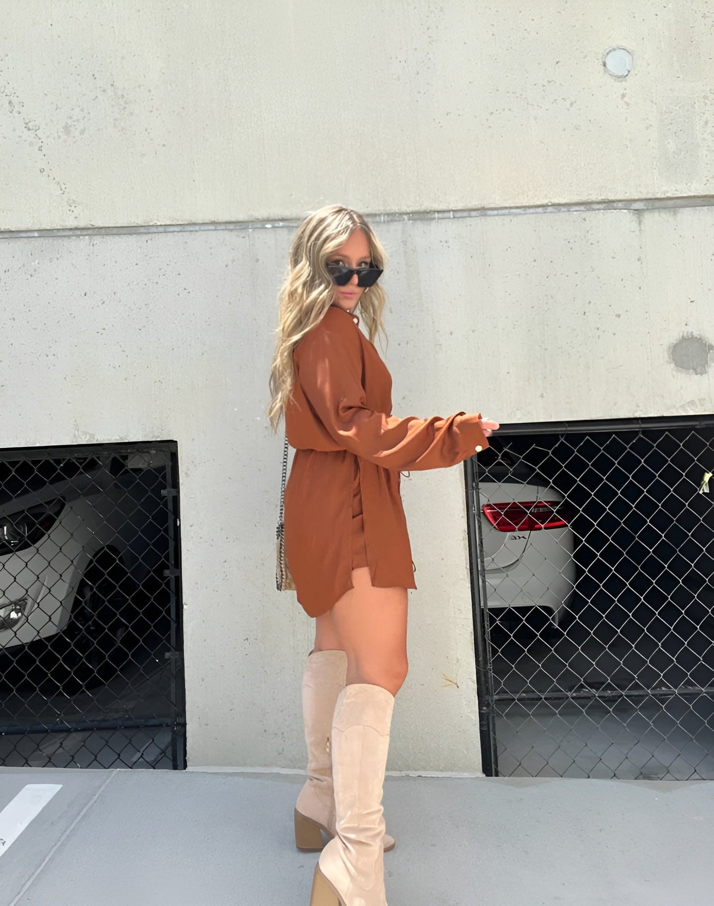 Romper jurk dames – Trendy satijnen romper met korte mouwen voor casual uitjes