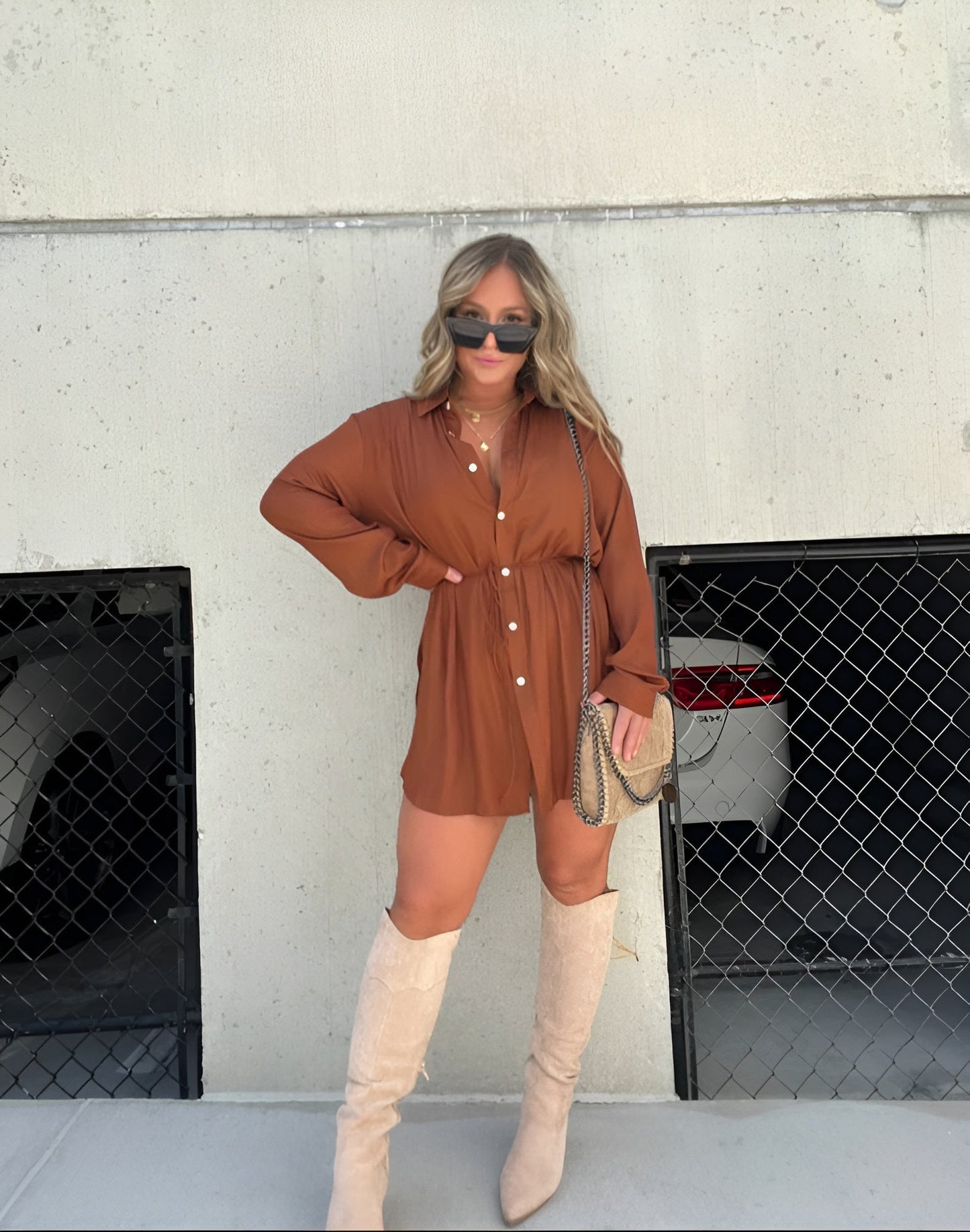 Romper jurk dames – Trendy satijnen romper met korte mouwen voor casual uitjes