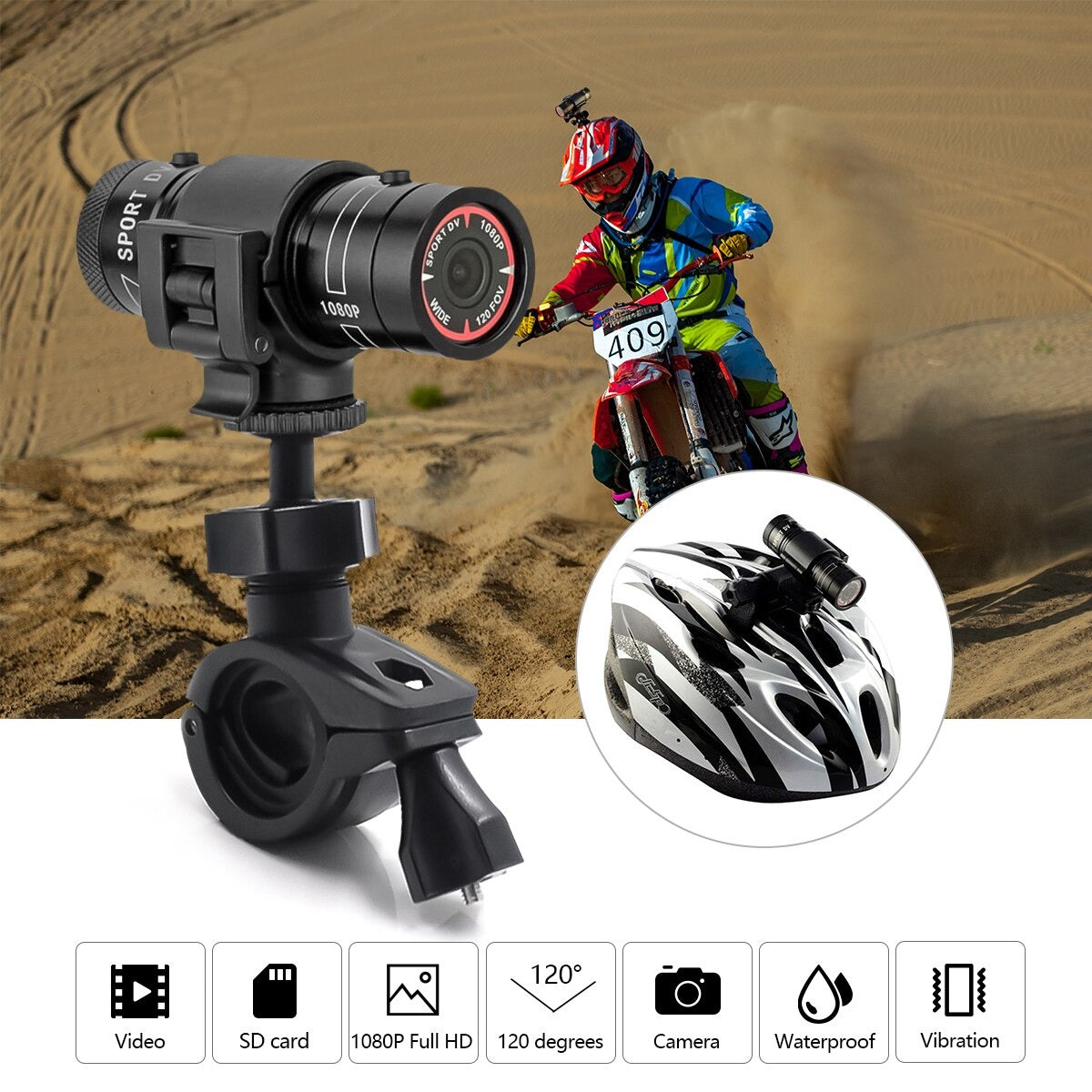Gemonteerde Camera Voor Motorfietsen