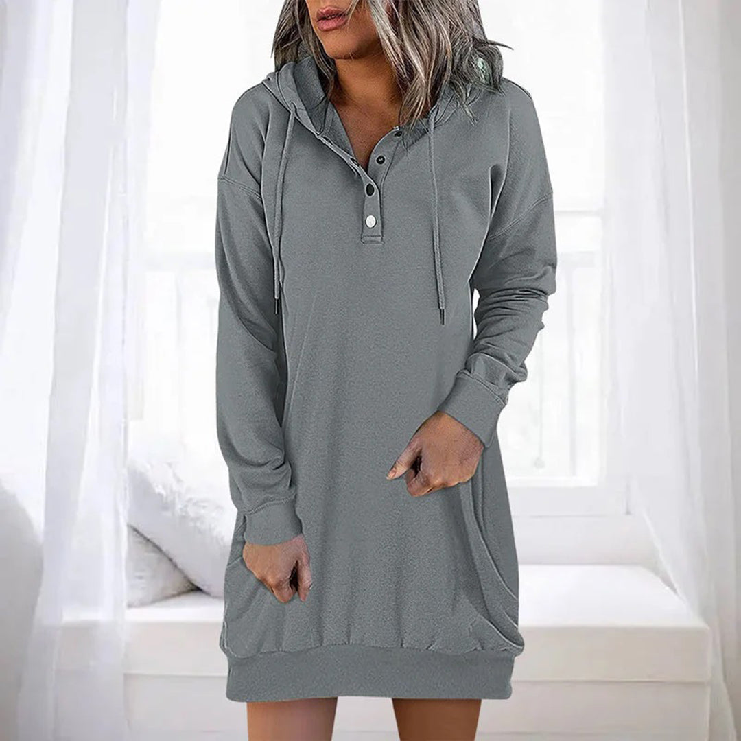 Kapuzenjurk Dames – Elegante en comfortabele jurk met capuchon voor casual stijl