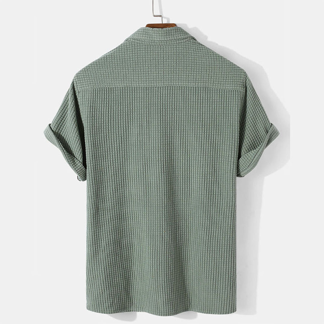 Overhemd Korte Mouwen Heren – Stijlvol Knopen Shirt van Katoen voor Casual Dagen