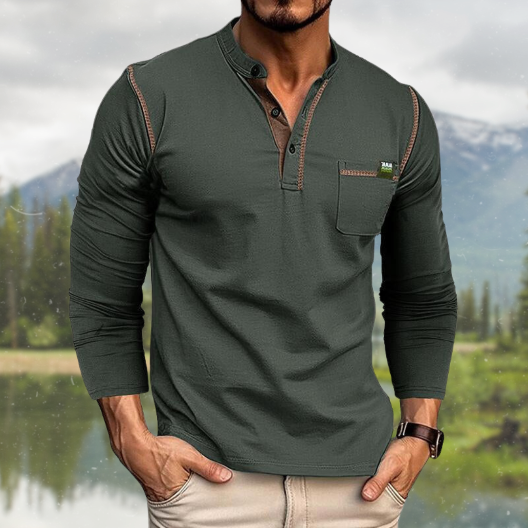 Polo Hem Heren – Casual Lange Mouwen Shirt voor Daggemak en Stijl