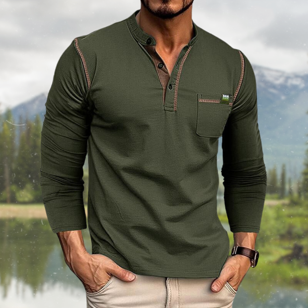 Polo Hem Heren – Casual Lange Mouwen Shirt voor Daggemak en Stijl