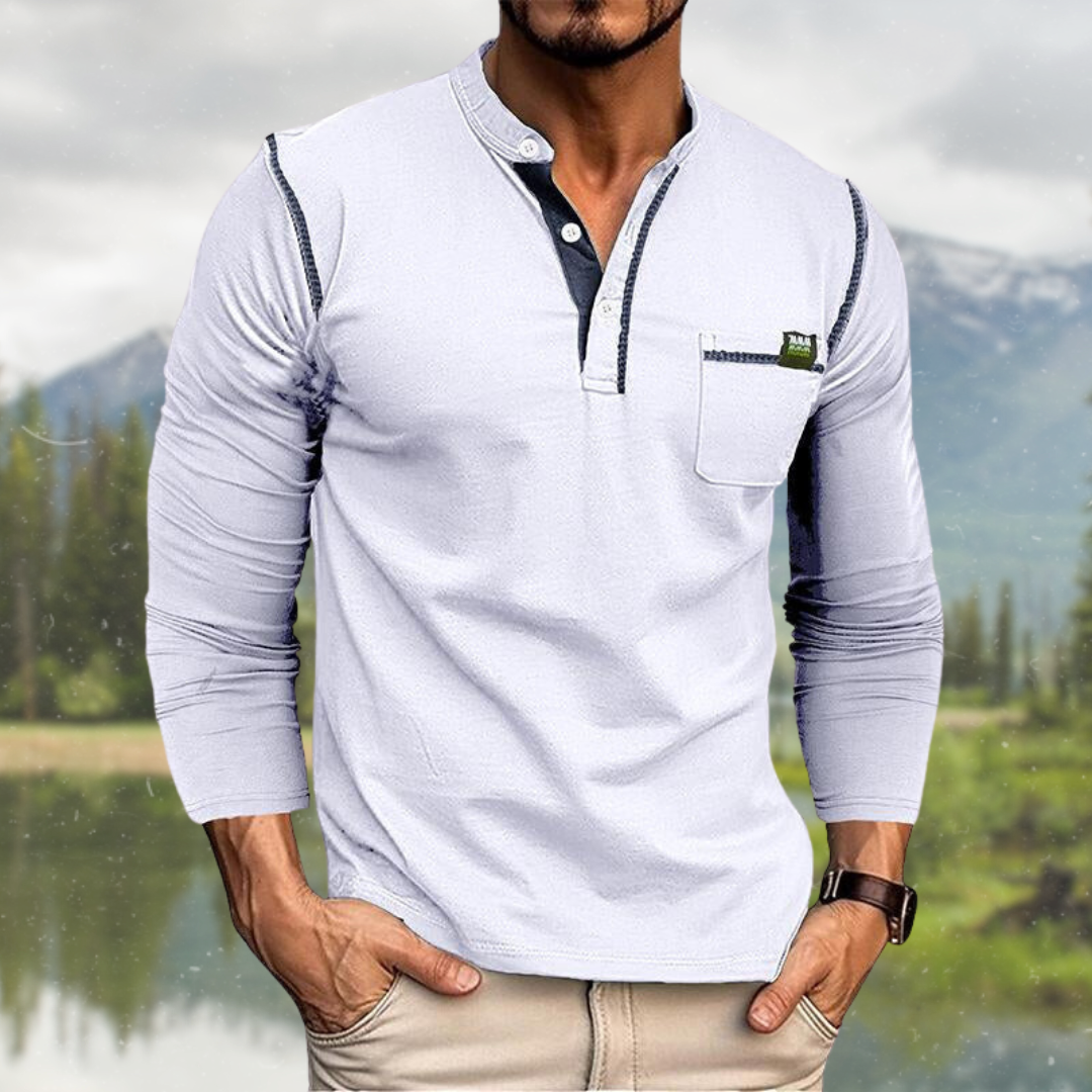 Polo Hem Heren – Casual Lange Mouwen Shirt voor Daggemak en Stijl