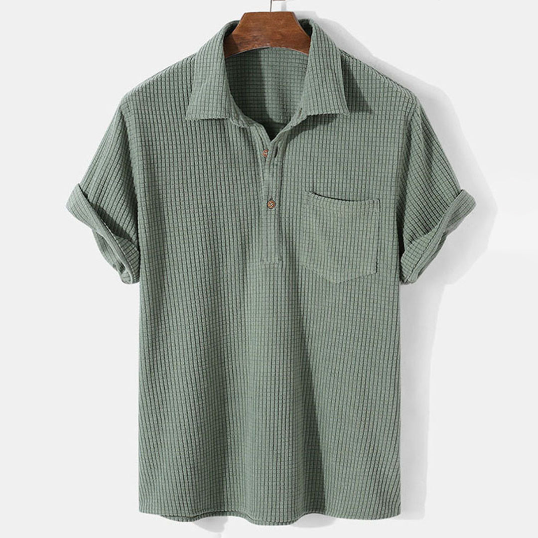 Overhemd Korte Mouwen Heren – Stijlvol Knopen Shirt van Katoen voor Casual Dagen