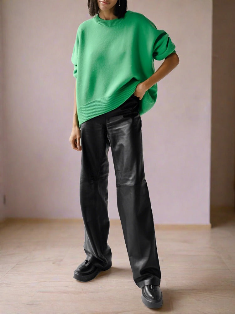 Dames-Trui – Comfortabele gebreide trui met lange mouwen en trendy design