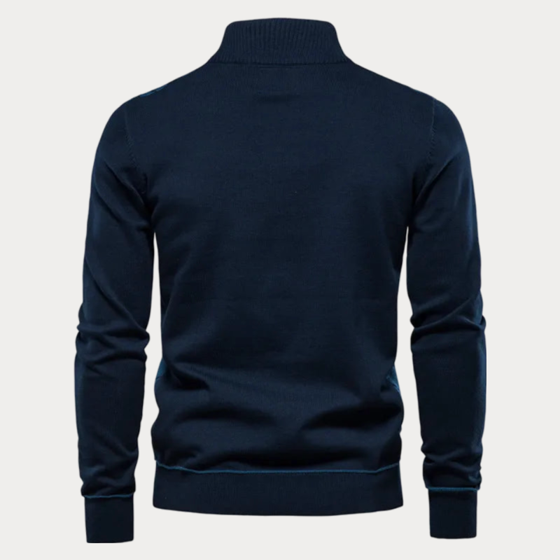 Gemusterde trui heren – Hoge hals trui van zachte stof voor casual stijl