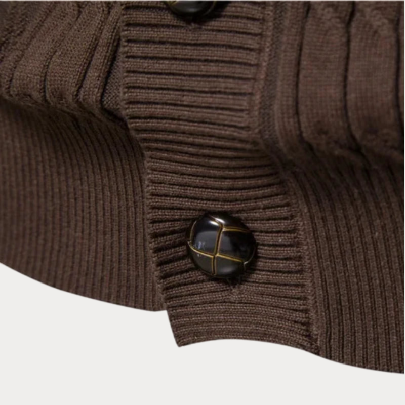 Heren Cardigan V-hals – Stijlvolle Knopen Cardigan van Katoen voor Casual en Formeel