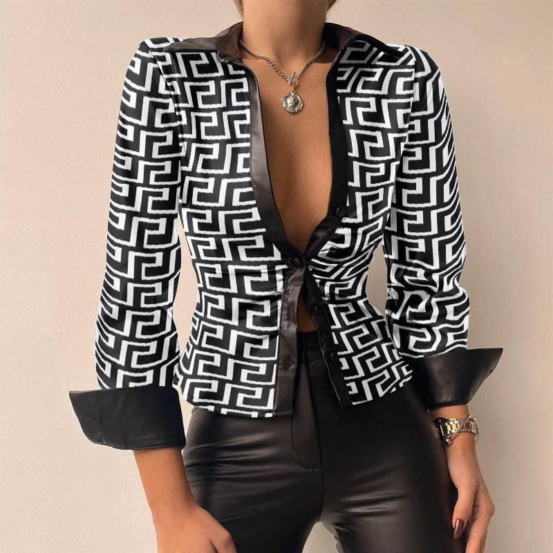 Langarmige Top Dames – Elegante Blouse met Lange Mouwen voor Casual en Feestelijke Gelegenheden