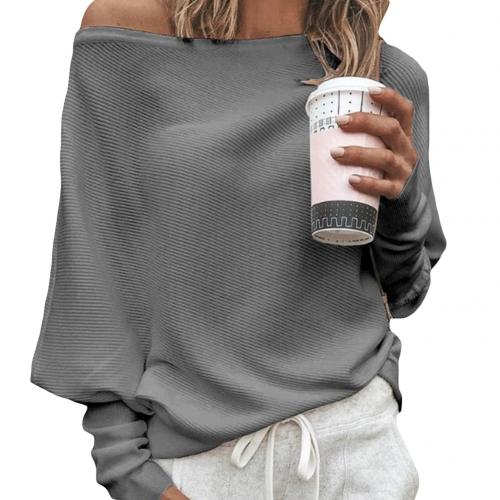 Off-Shoulder Pullover Dames – Elegante trui met off-shoulder design en comfortabele pasvorm
