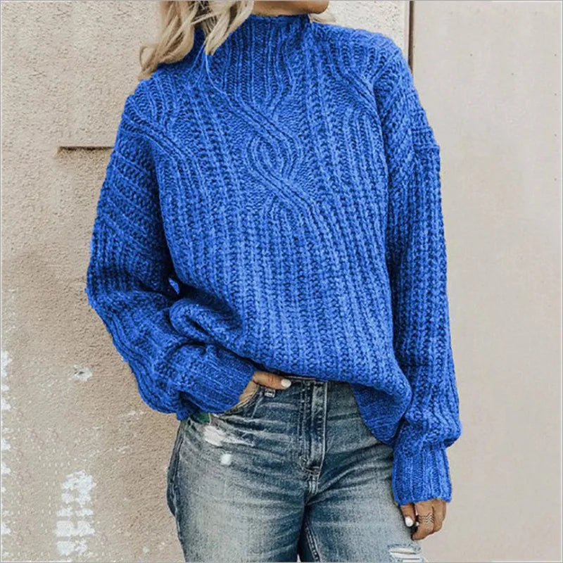 Trui Dames – Elegante gebreide trui met ronde hals voor elke gelegenheid