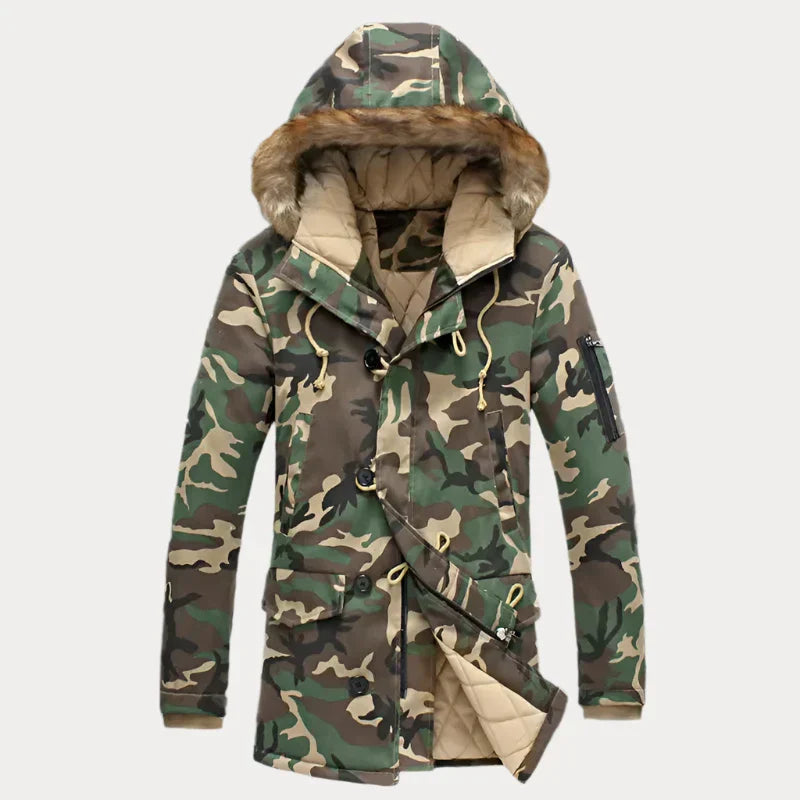 Camouflage-Hooded Jacket Heren – Waterdichte en Ademend Jas voor Buiten