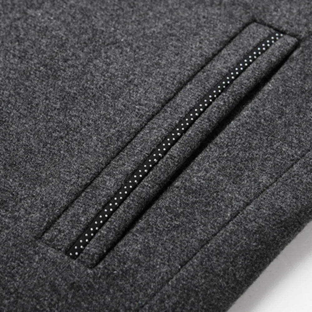 Heren Mantel Elegante – Stijlvolle Lange Jas van Hoogwaardige Materialen