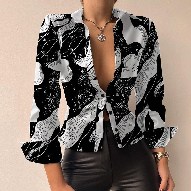 Langarmige Top Dames – Elegante Blouse met Lange Mouwen voor Casual en Feestelijke Gelegenheden