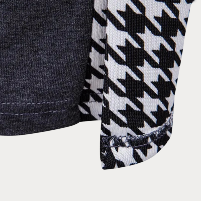 Heren Vest Hahnentrittmuster – Stijlvol gebreid vest voor casual en zakelijke outfits
