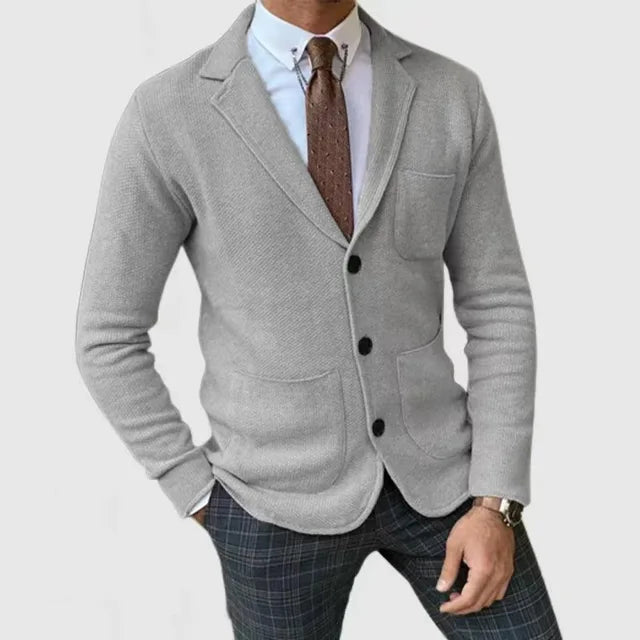 Blazer voor Heren – Eenrijige Blazer met Knopen, Stijlvolle en Elegante Jassen