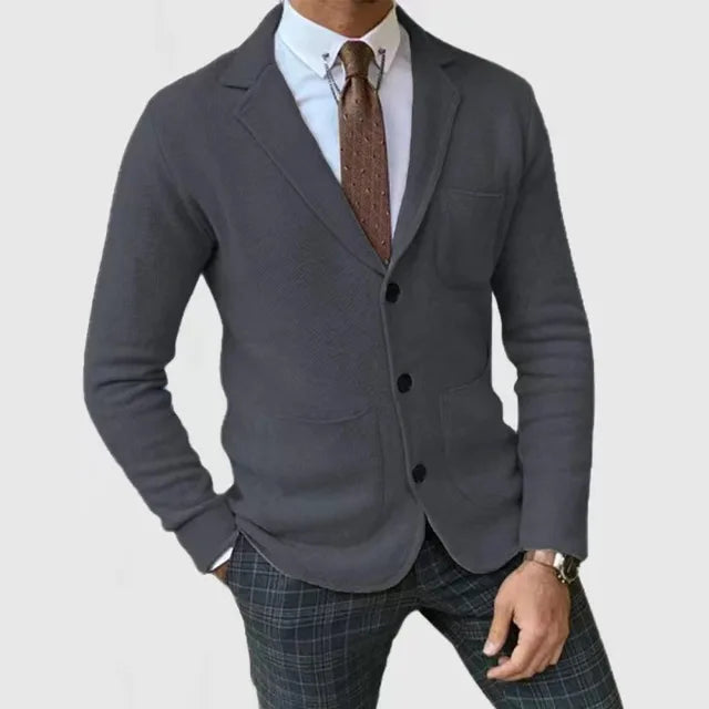 Blazer voor Heren – Eenrijige Blazer met Knopen, Stijlvolle en Elegante Jassen
