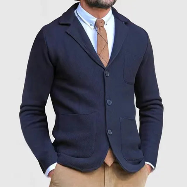 Blazer voor Heren – Eenrijige Blazer met Knopen, Stijlvolle en Elegante Jassen