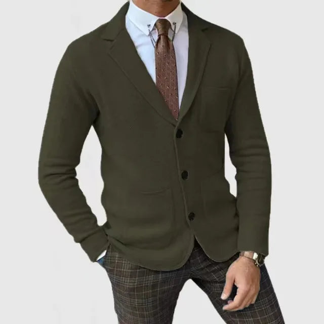 Blazer voor Heren – Eenrijige Blazer met Knopen, Stijlvolle en Elegante Jassen