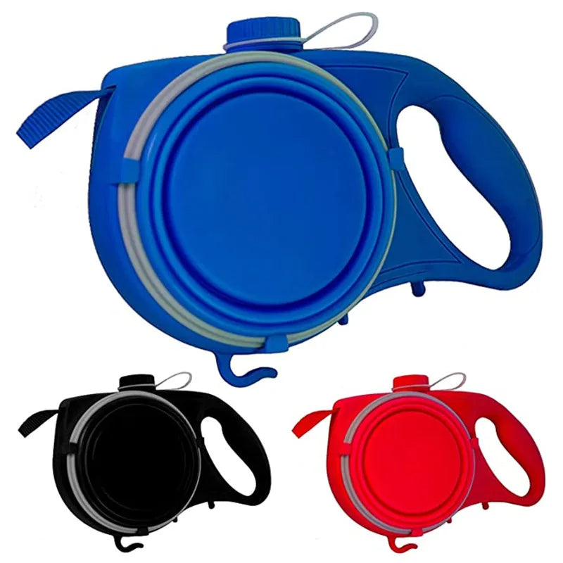 Hondenriem 4-in-1 met Waterfles en Kom
