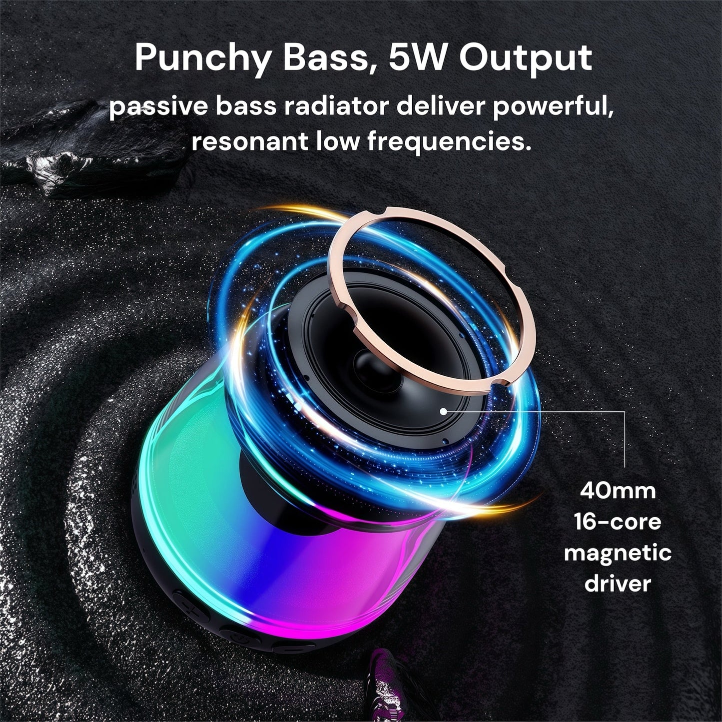 Bluetooth luidspreker met RGB-kleurlicht voor buiten