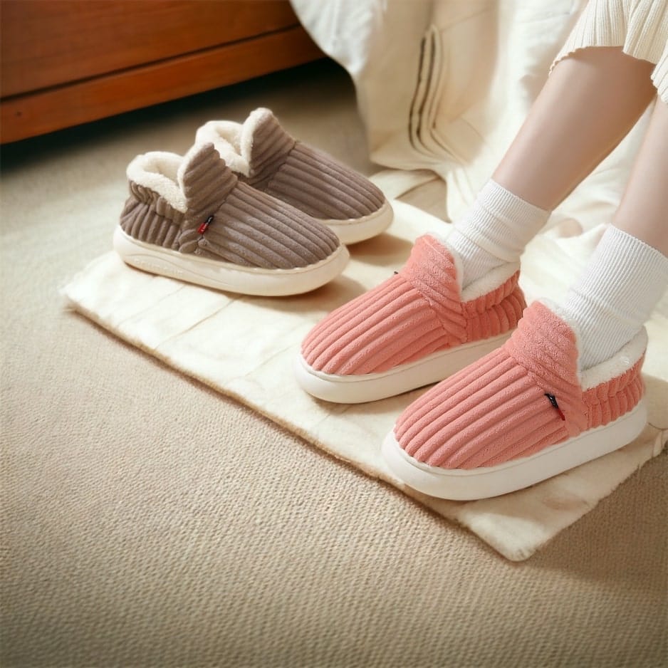 Zachte Huisschoenen Dames – Comfortabele Slippers van Hoofdkatoen voor Thuis