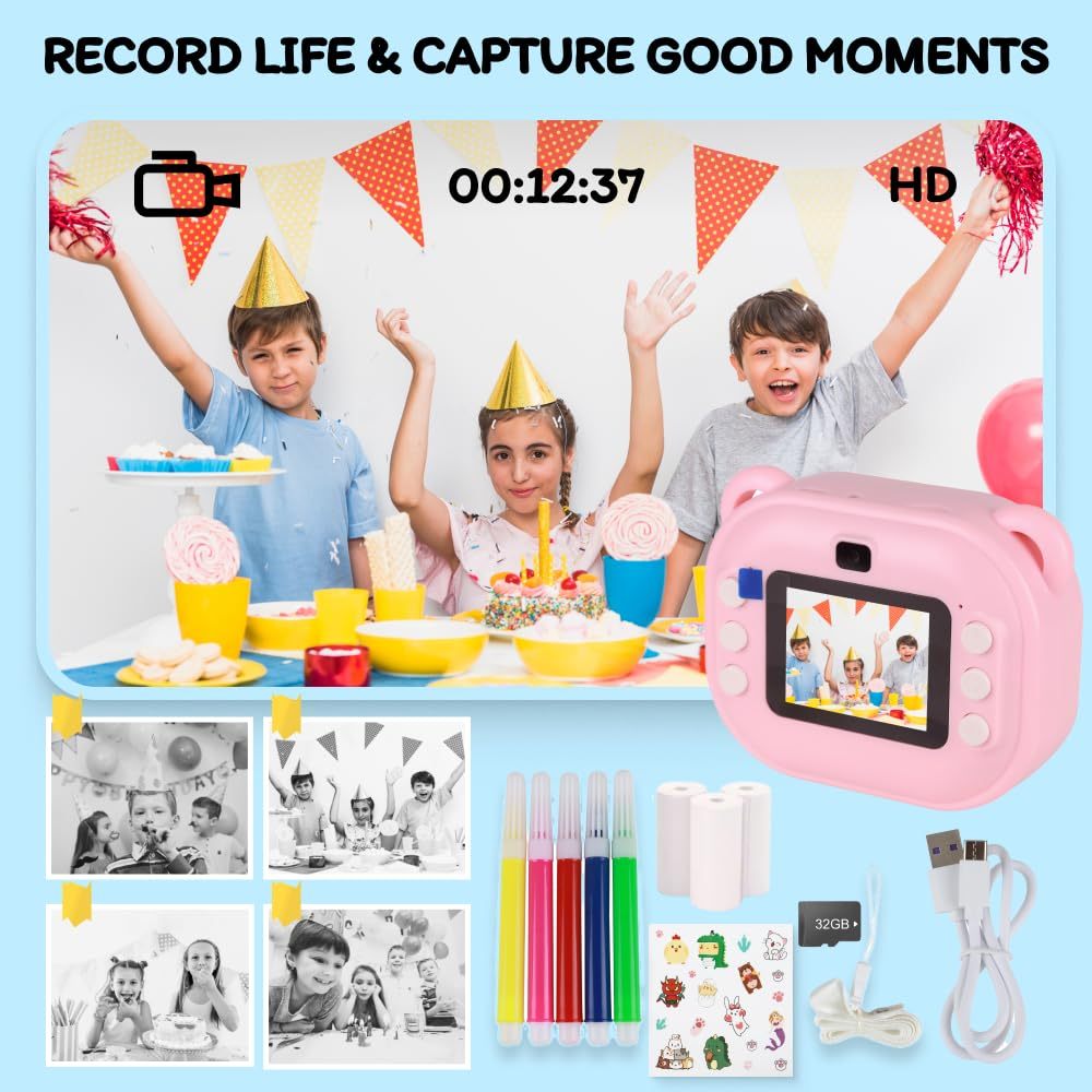 Instantcamera met Printer Draagbare Inktloze Fotoprinter Compact