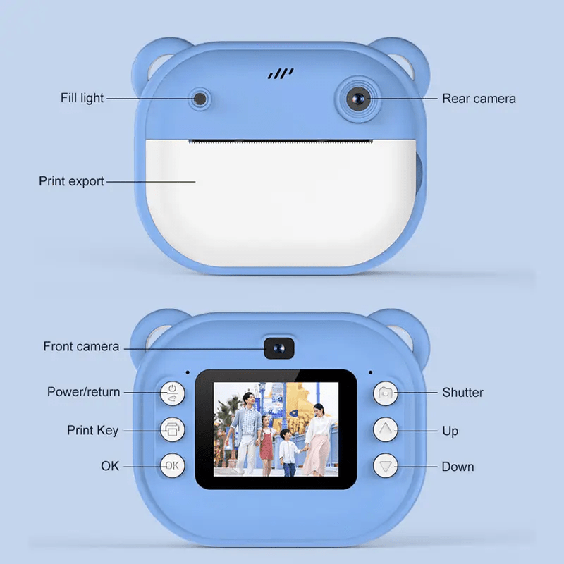 Instantcamera met Printer Draagbare Inktloze Fotoprinter Compact