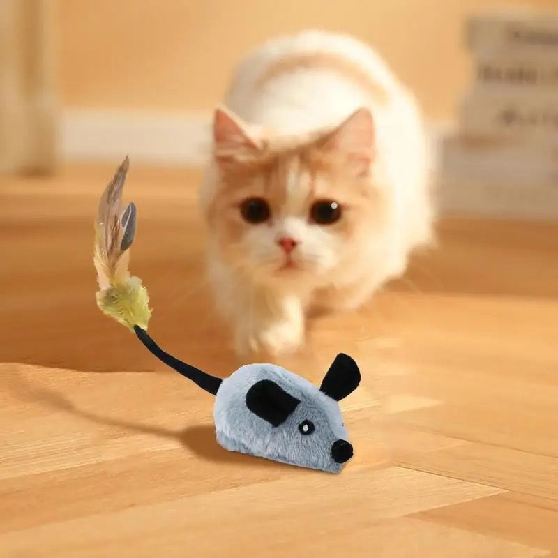 Interactief Kat Speelgoed Pluche Muis met Staart