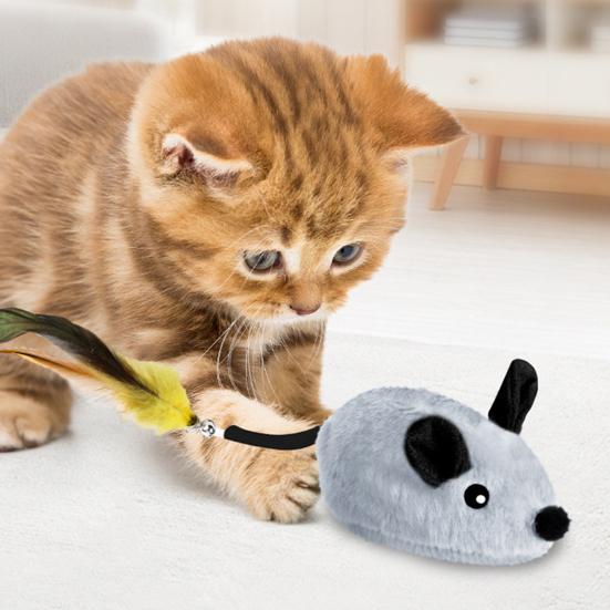 Interactief Kat Speelgoed Pluche Muis met Staart