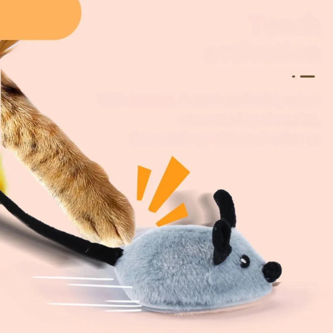 Interactief Kat Speelgoed Pluche Muis met Staart