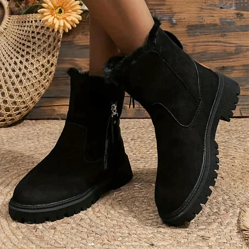 Enkellaarsjes Dames – Gezellige Suède Boots voor Herfst en Winter