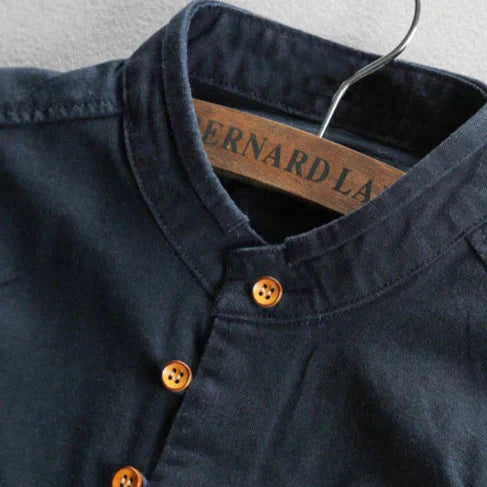 Hemd heren Japanse stijl – Katoenen shirt met korte mouwen en unieke print