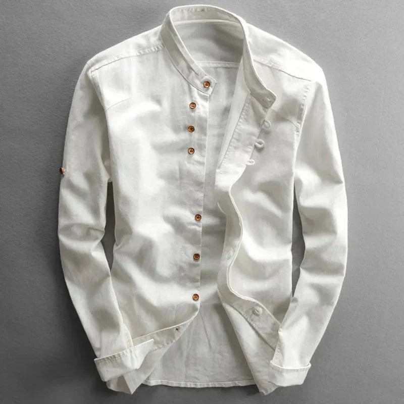 Hemd heren Japanse stijl – Katoenen shirt met korte mouwen en unieke print