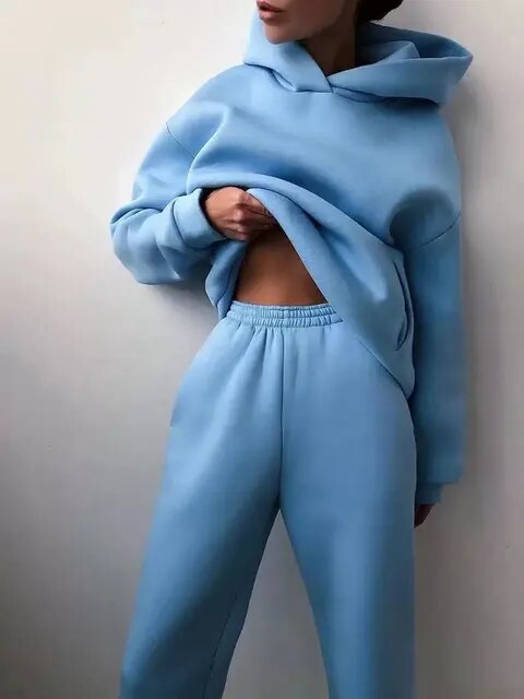 Hoodie en sweatpants dames set – Comfortabele sportoutfit voor thuis en buiten