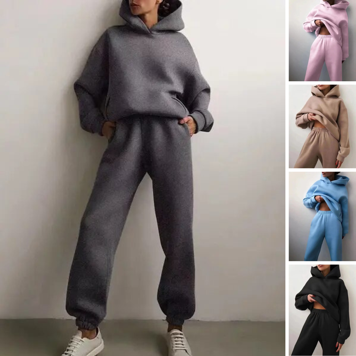 Hoodie en sweatpants dames set – Comfortabele sportoutfit voor thuis en buiten