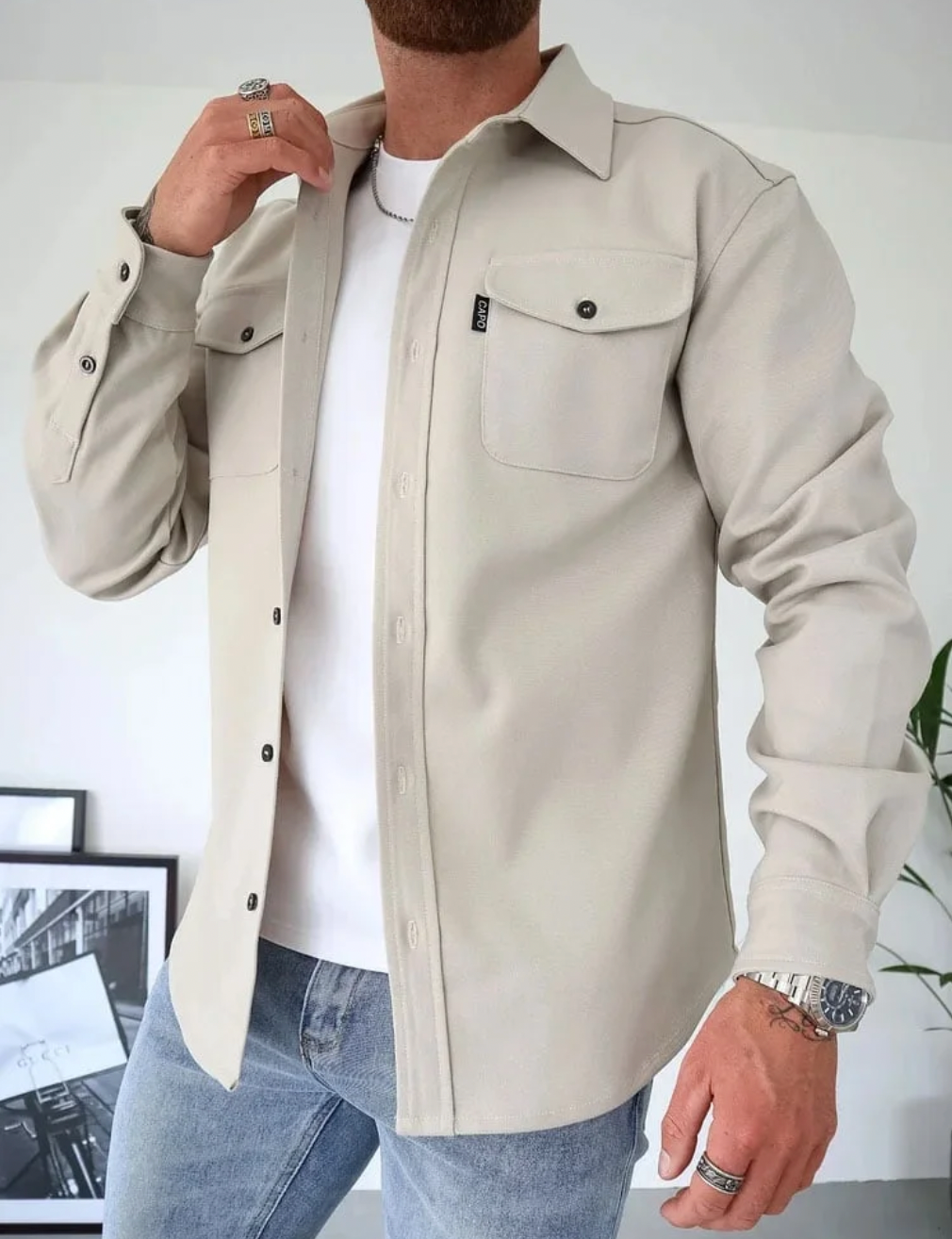 Herenoverhemd Modern Stijlvol – Katoenen Slim Fit Overhemd voor Casual en Formeel Gebruik