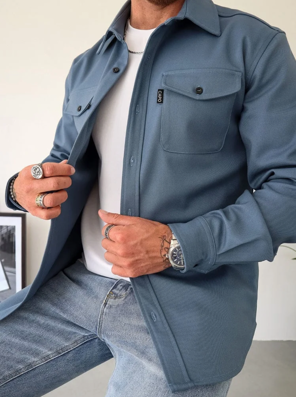 Herenoverhemd Modern Stijlvol – Katoenen Slim Fit Overhemd voor Casual en Formeel Gebruik