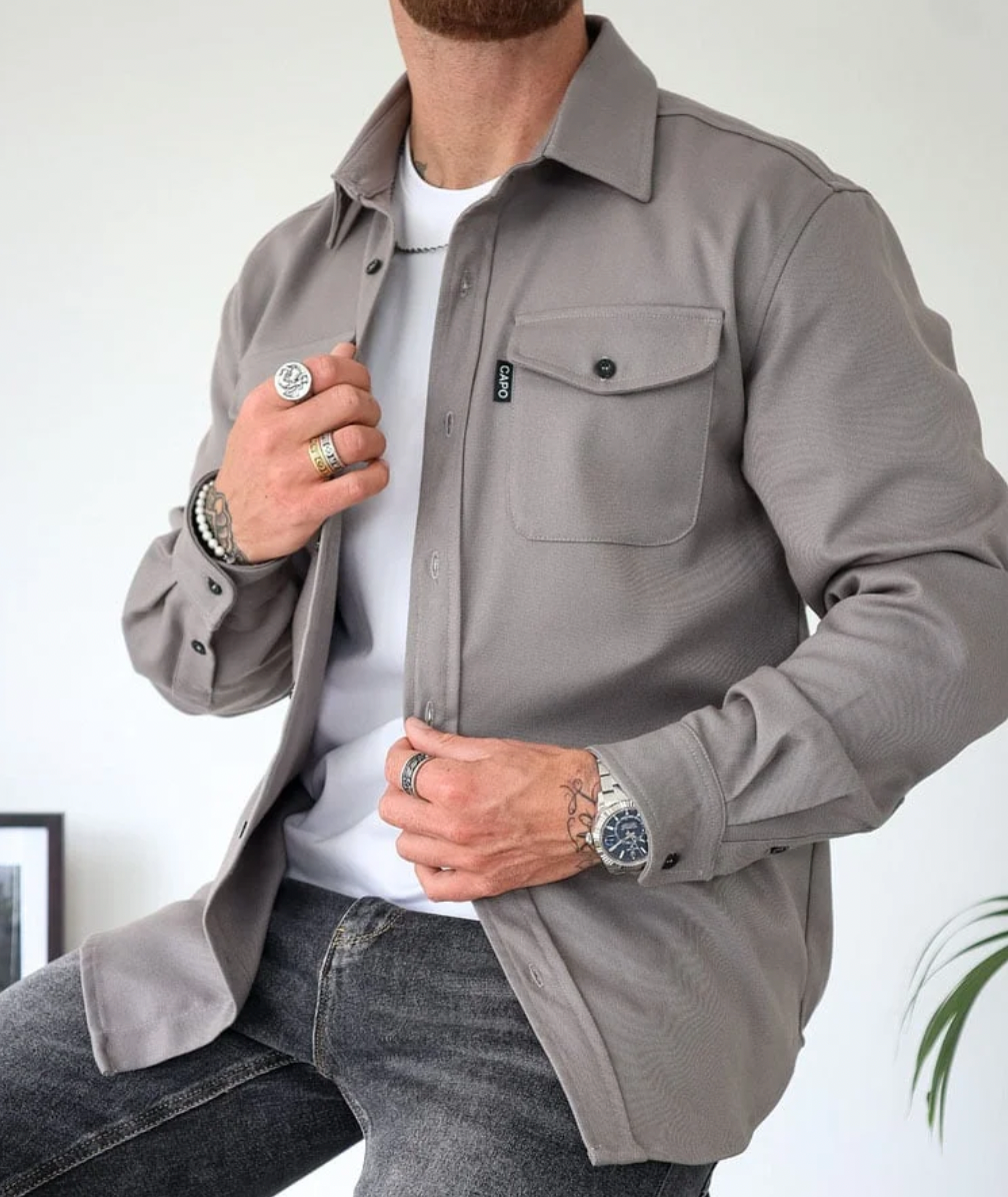Herenoverhemd Modern Stijlvol – Katoenen Slim Fit Overhemd voor Casual en Formeel Gebruik