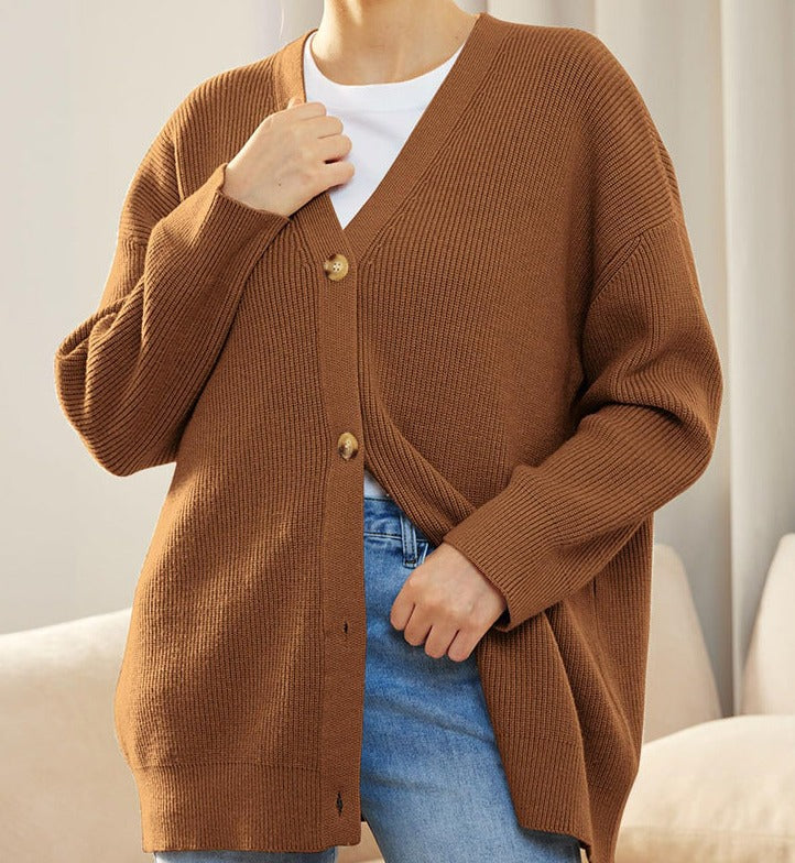 Cardigan Dames – Elegante gebreide cardigan met lange mouwen voor elke gelegenheid