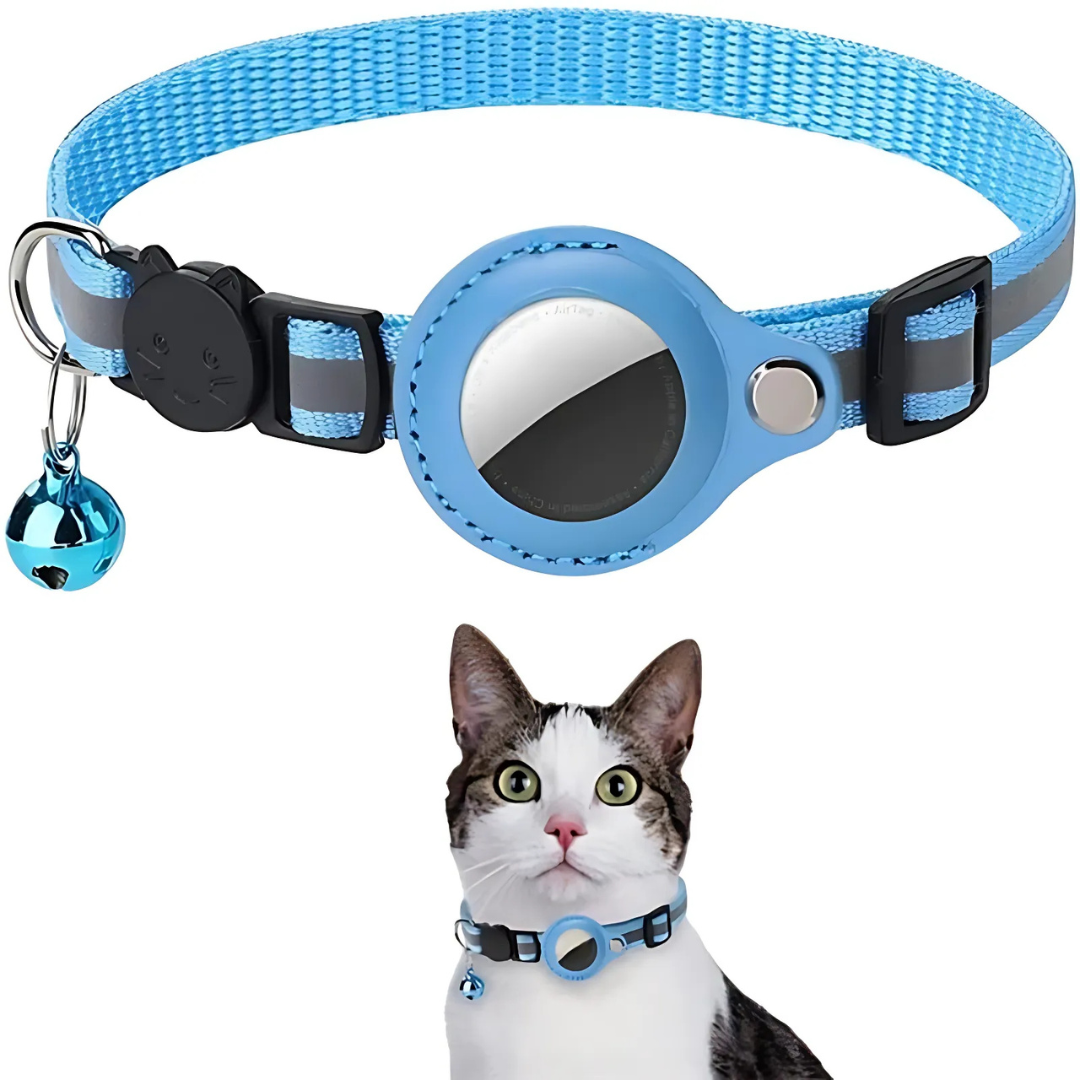 Kattenhalsband met Bel en GPS Trackerhouder