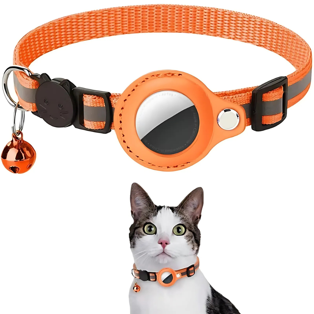 Kattenhalsband met Bel en GPS Trackerhouder