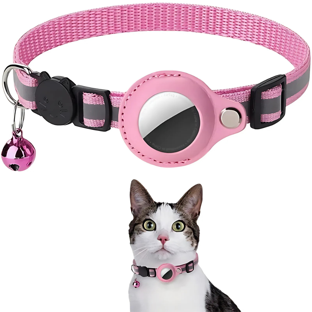 Kattenhalsband met Bel en GPS Trackerhouder