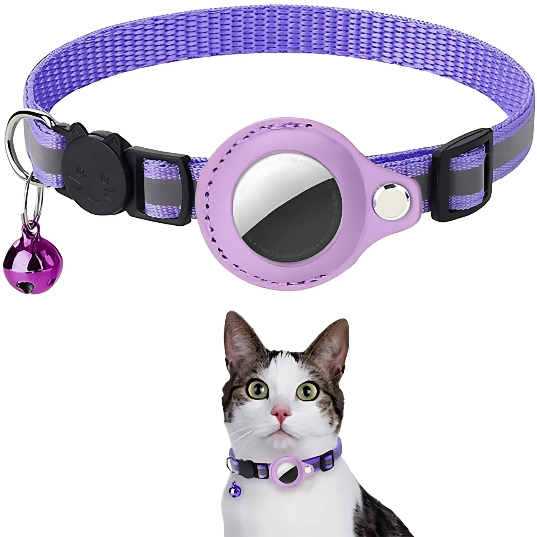 Kattenhalsband met Bel en GPS Trackerhouder