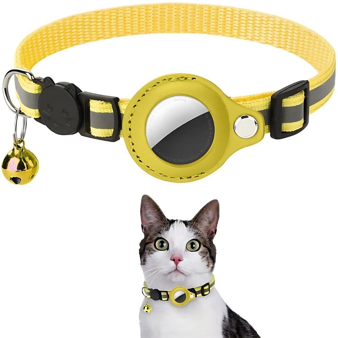 Kattenhalsband met Bel en GPS Trackerhouder