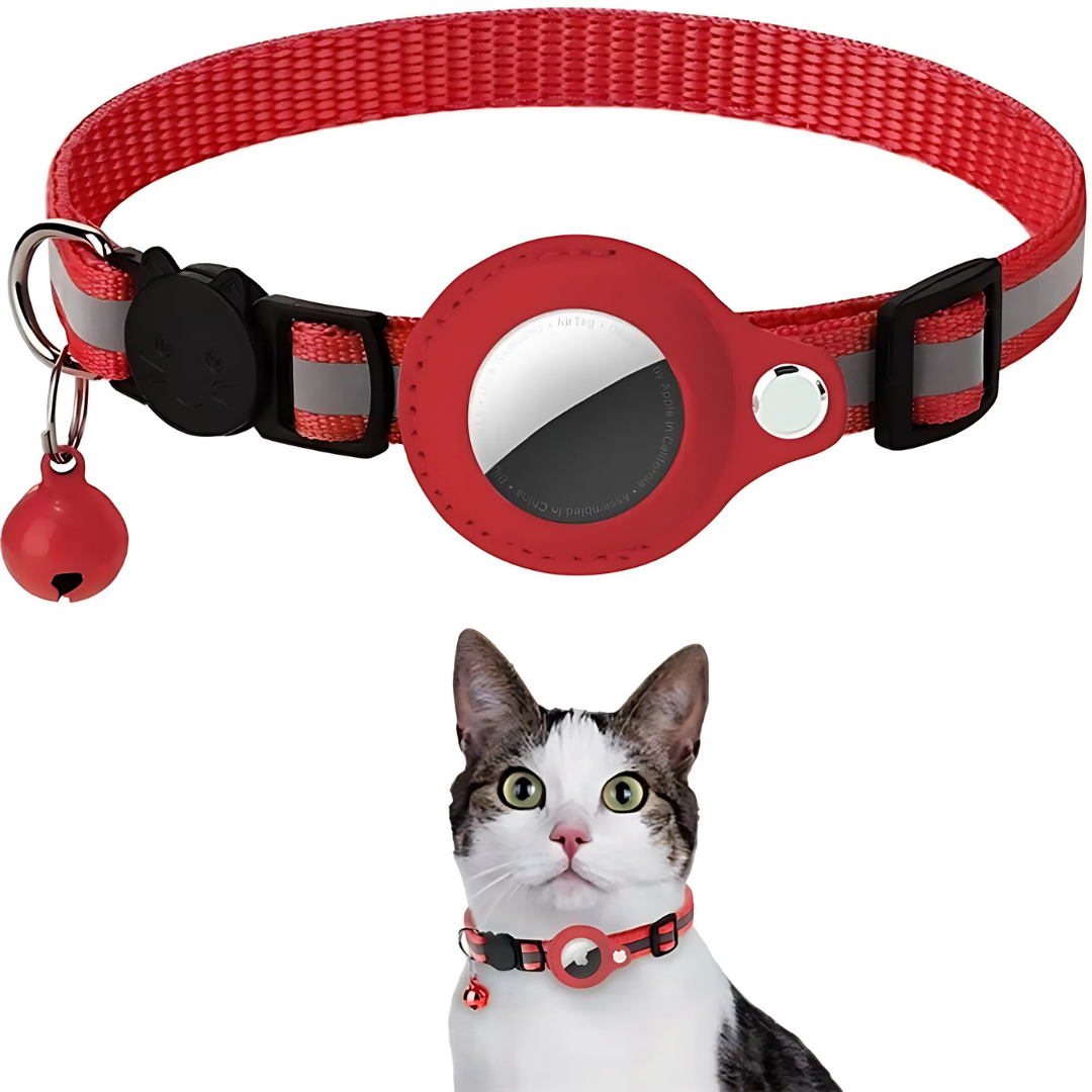 Kattenhalsband met Bel en GPS Trackerhouder